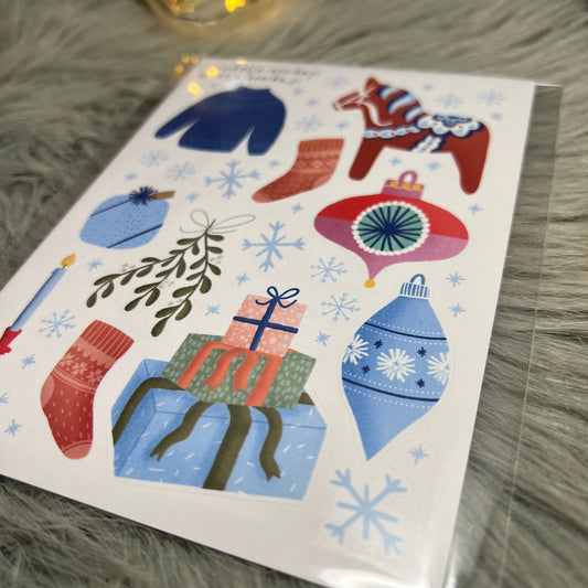 Lämmintä joulua tarra-arkki | Katja Annika