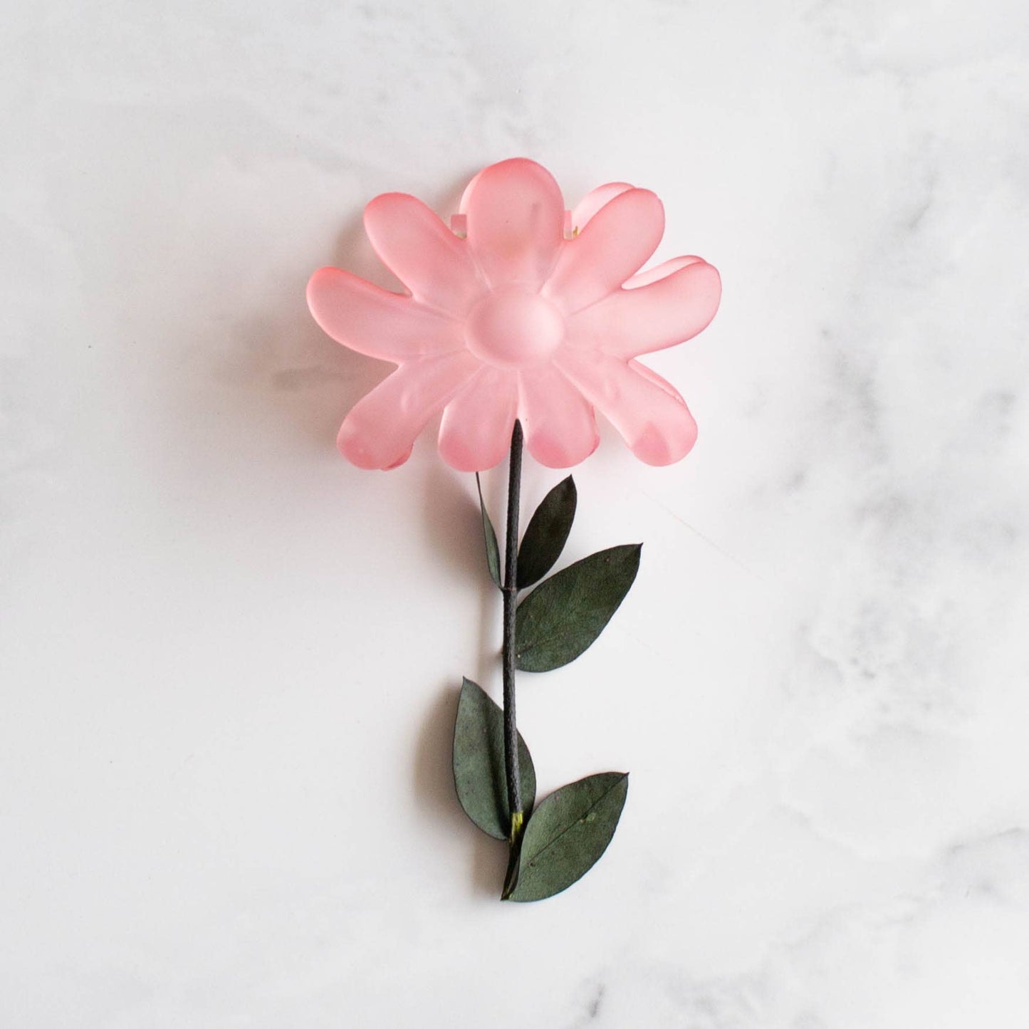Vaaleanpunainen mini kukkahiusklipsi | Tiepology